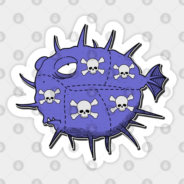 Fugu - Poison Poison Tasty Fish Sticker by MrPlow